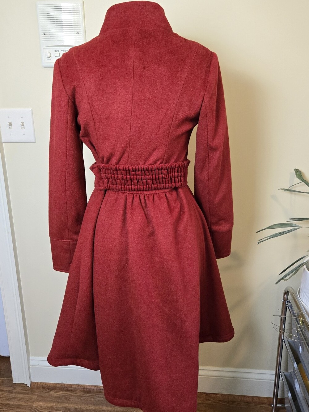 ARTKA Crazy in Life Red Embroidered Wool Blend Coat Women's Large NWT - Picture 3 of 14
